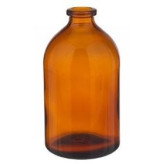 100mL Amber Serum Bottle Vials, 52x95mm, Ream of 68