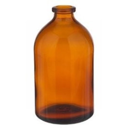 100mL Amber Serum Vials, 52x95mm, Case of 147