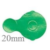 20mm IVA Foil Seal, Green, Sterile, Roll of 1000