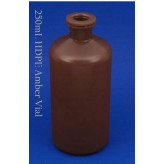250ml Amber Plastic Serum Bottle Vials, Pk 10