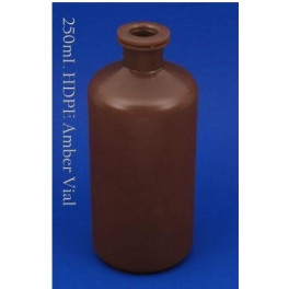 250ml Amber Plastic Serum Bottle Vials, Pk 10