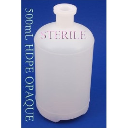 500ml STERILE Plastic Serum Bottle Vials, Opaque, case of 105