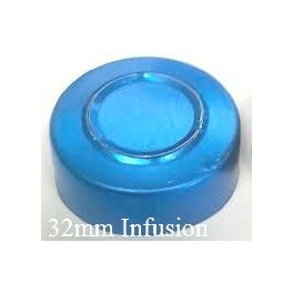 32mm Infusion Vial Seals, Sapphire Blue, Pack of 100