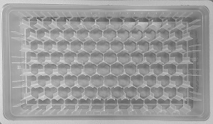 Nested open EZ-Fill Sterile Vials Alveolar Tray